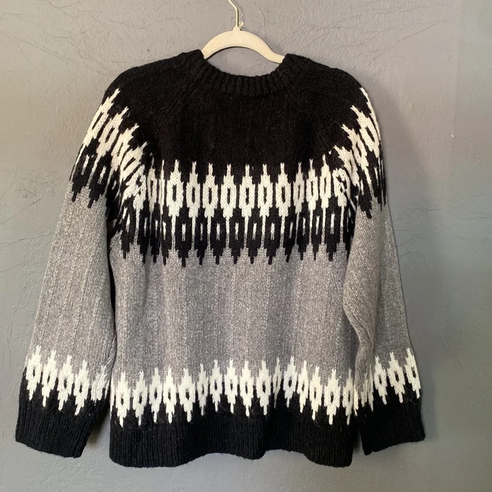 J. Crew Fair Isle crewneck sweater EUC - Picture 9 of 10